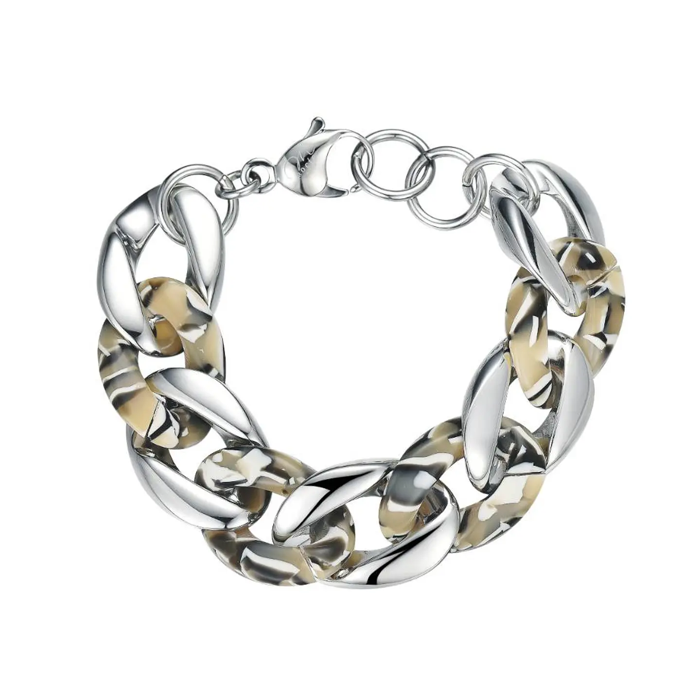 Pulsera de resina y acero barbada  2