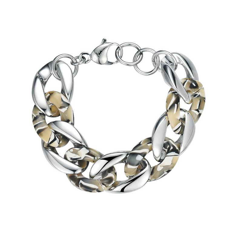 Pulsera de resina y acero barbada  2