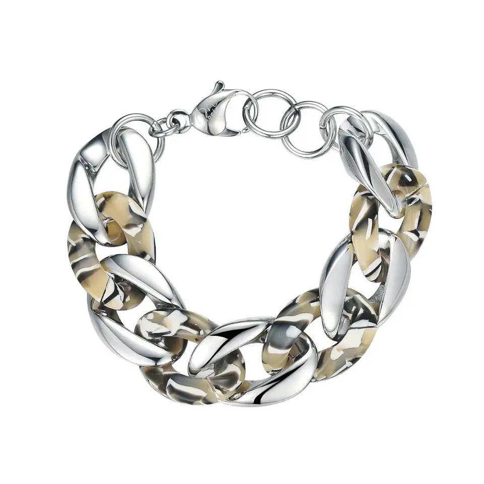 Pulsera de resina y acero barbada  2