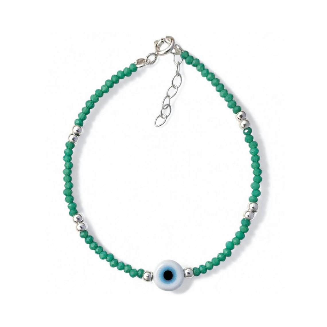 Pulsera de piedras y ojo turco 1