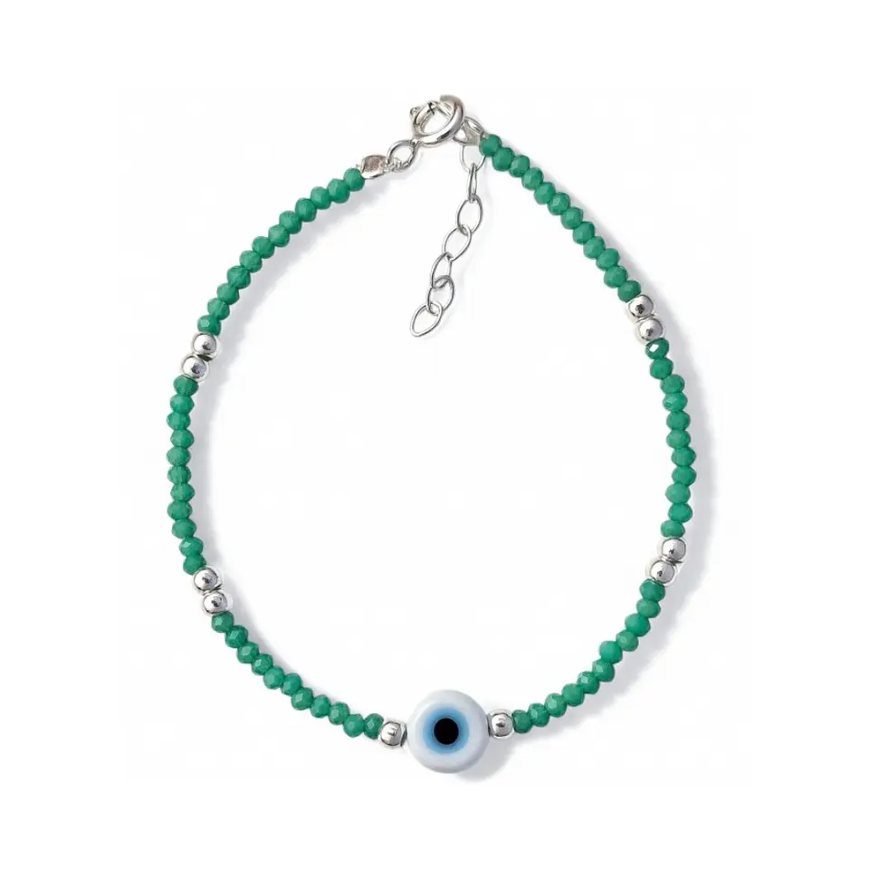Pulsera de piedras y ojo turco 1