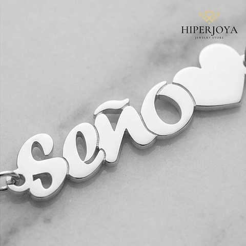 Pulsera personalizada seño plata