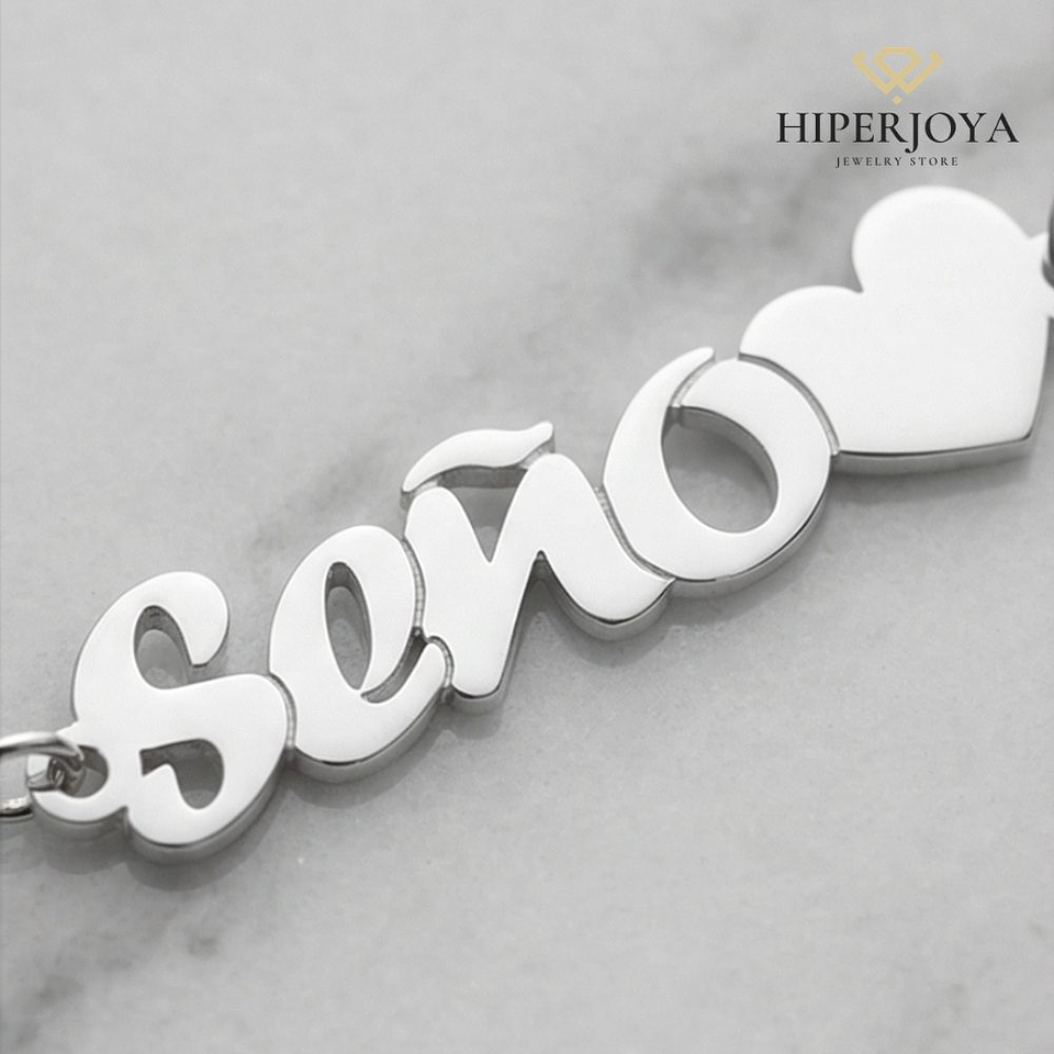 Pulsera personalizada seño plata 2