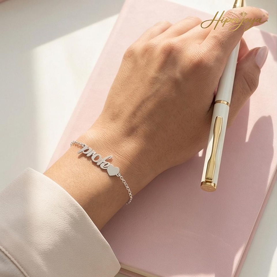 Pulsera personalizada profe plata 4