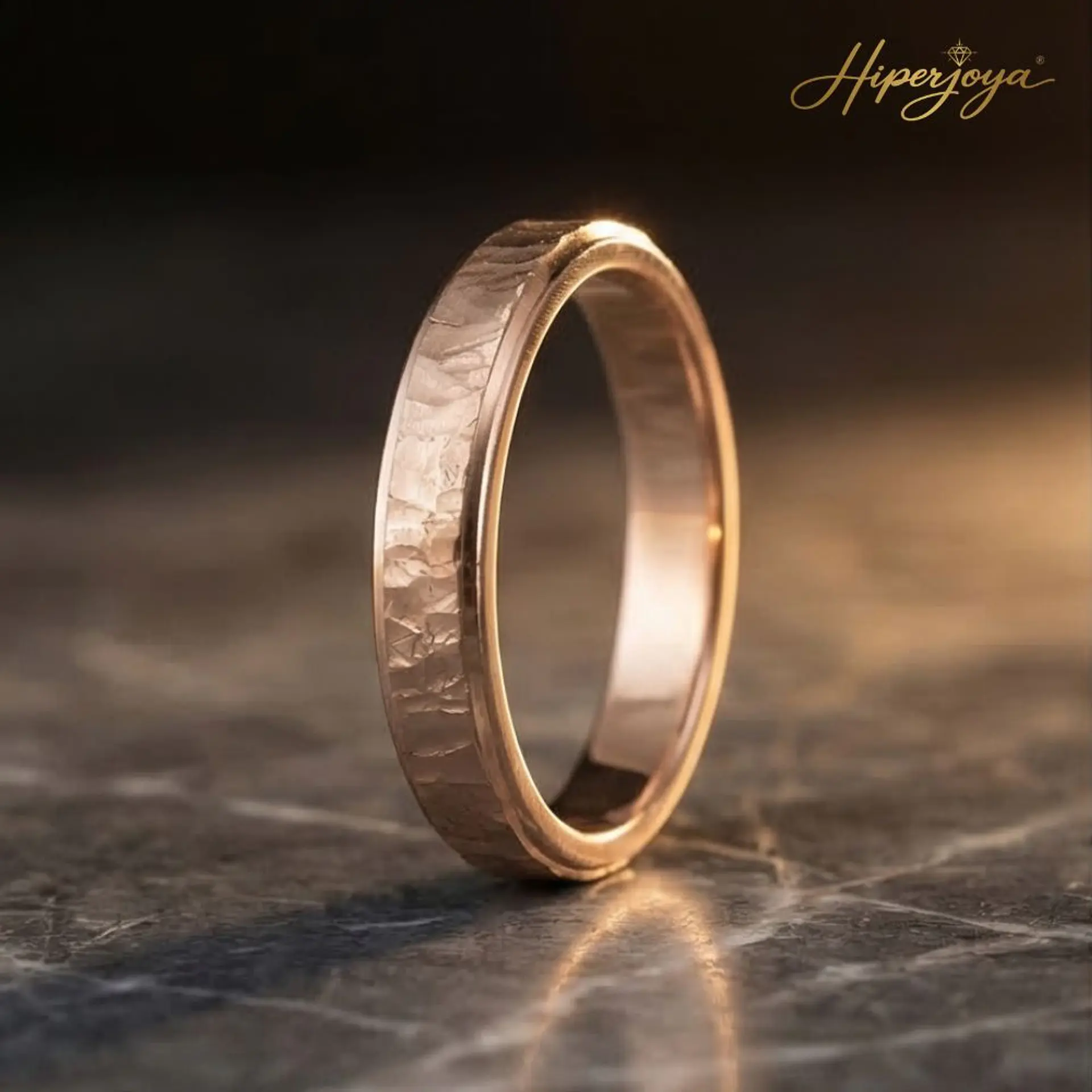 Alianza en oro rosa de 18k  3