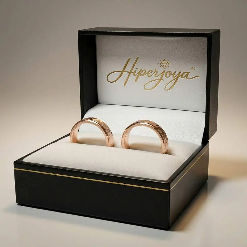 Alianza en oro rosa de 18k  5