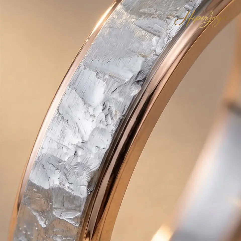 Alianza de oro blanco y rosa 18k  4