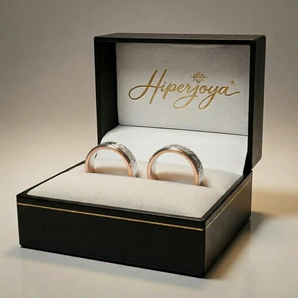 Alianza de oro blanco y rosa 18k  6