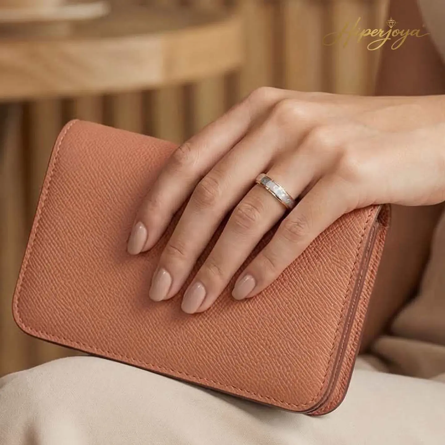 Alianza de oro blanco y rosa 18k  2