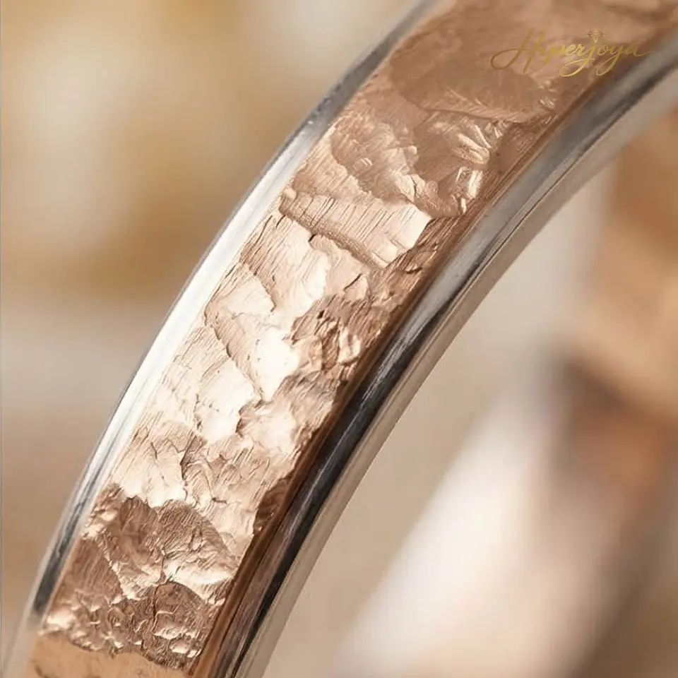 Alianza oro rosa 18k labrado 4