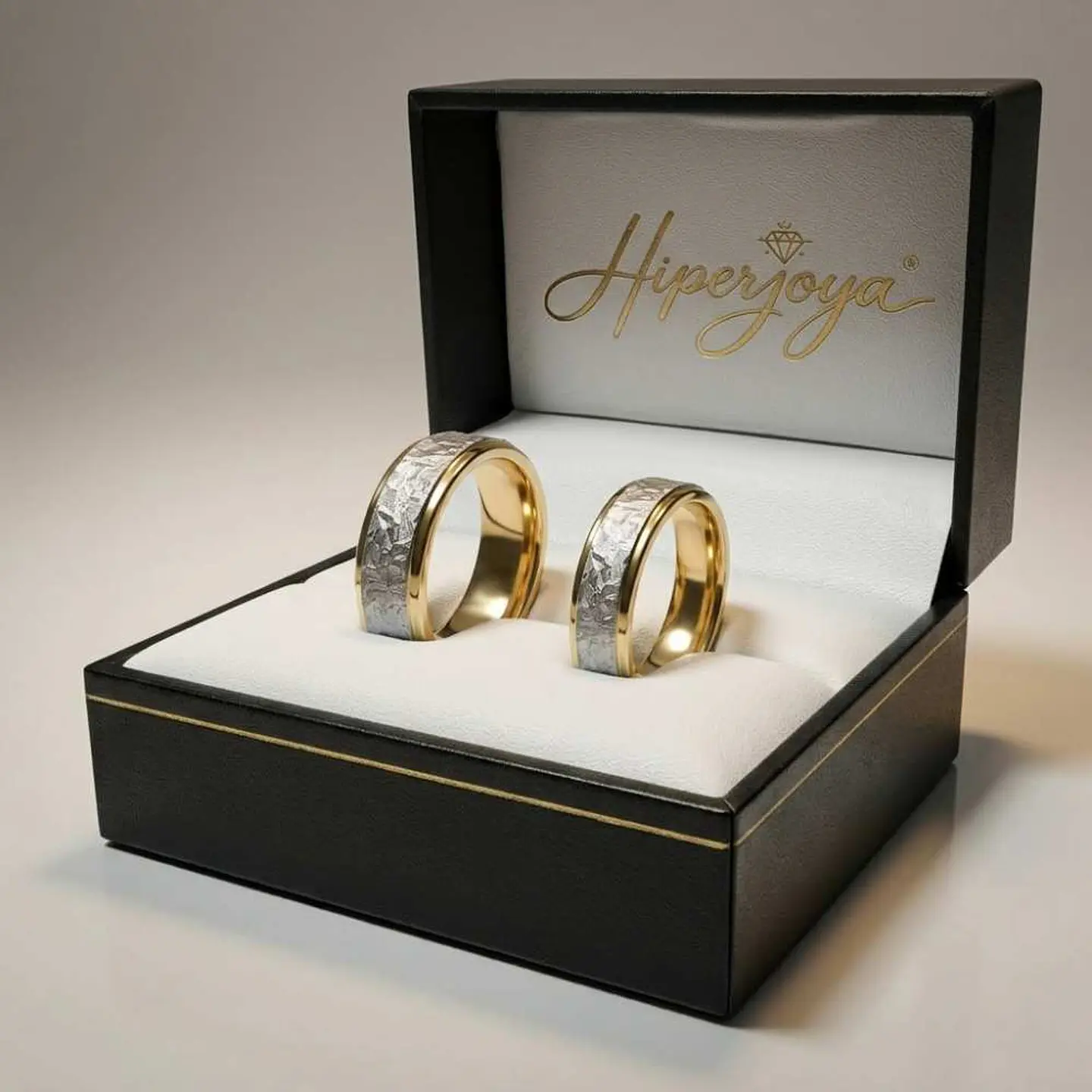 Alianza en oro bicolor 18k 5