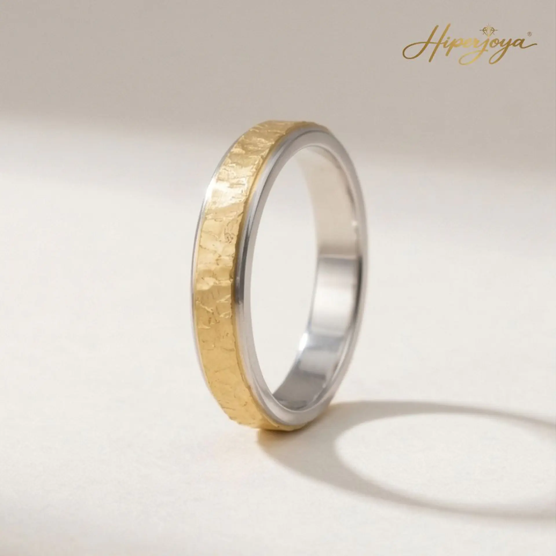 Alianza de oro bicolor 18k 5