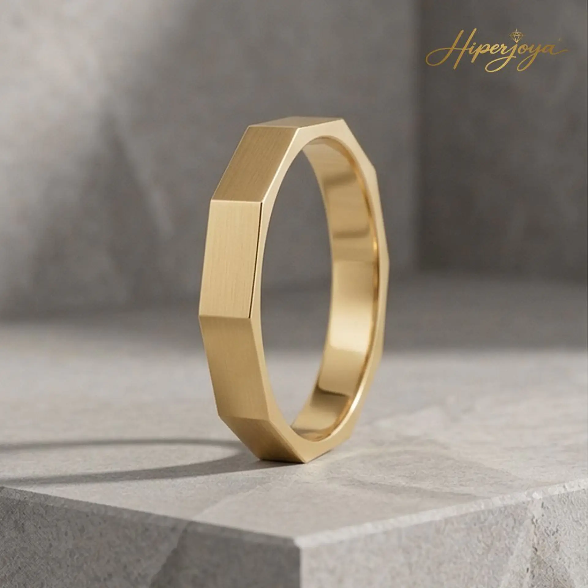 Alianza cubic oro de 18k  4