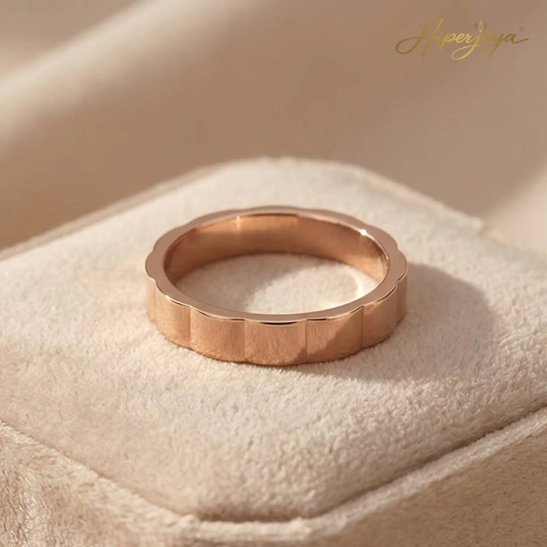 Alianza cubic 18k oro rosa 5