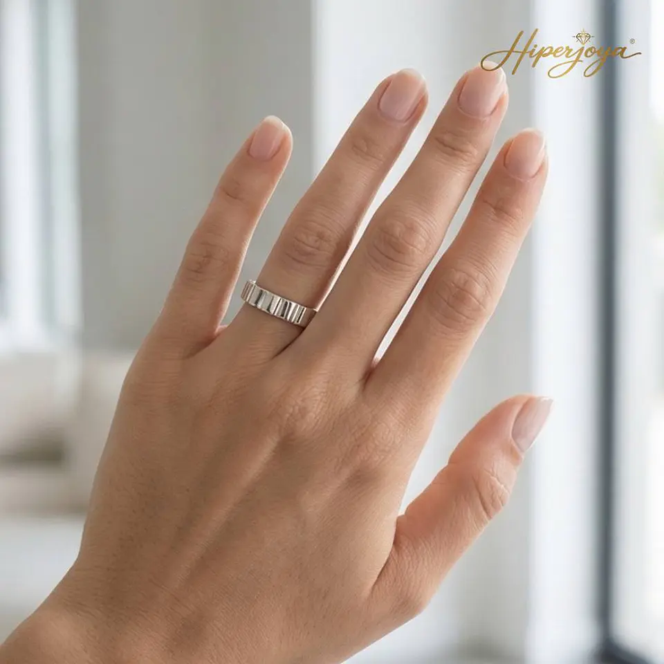 Alianza cubic oro blanco 18k 2