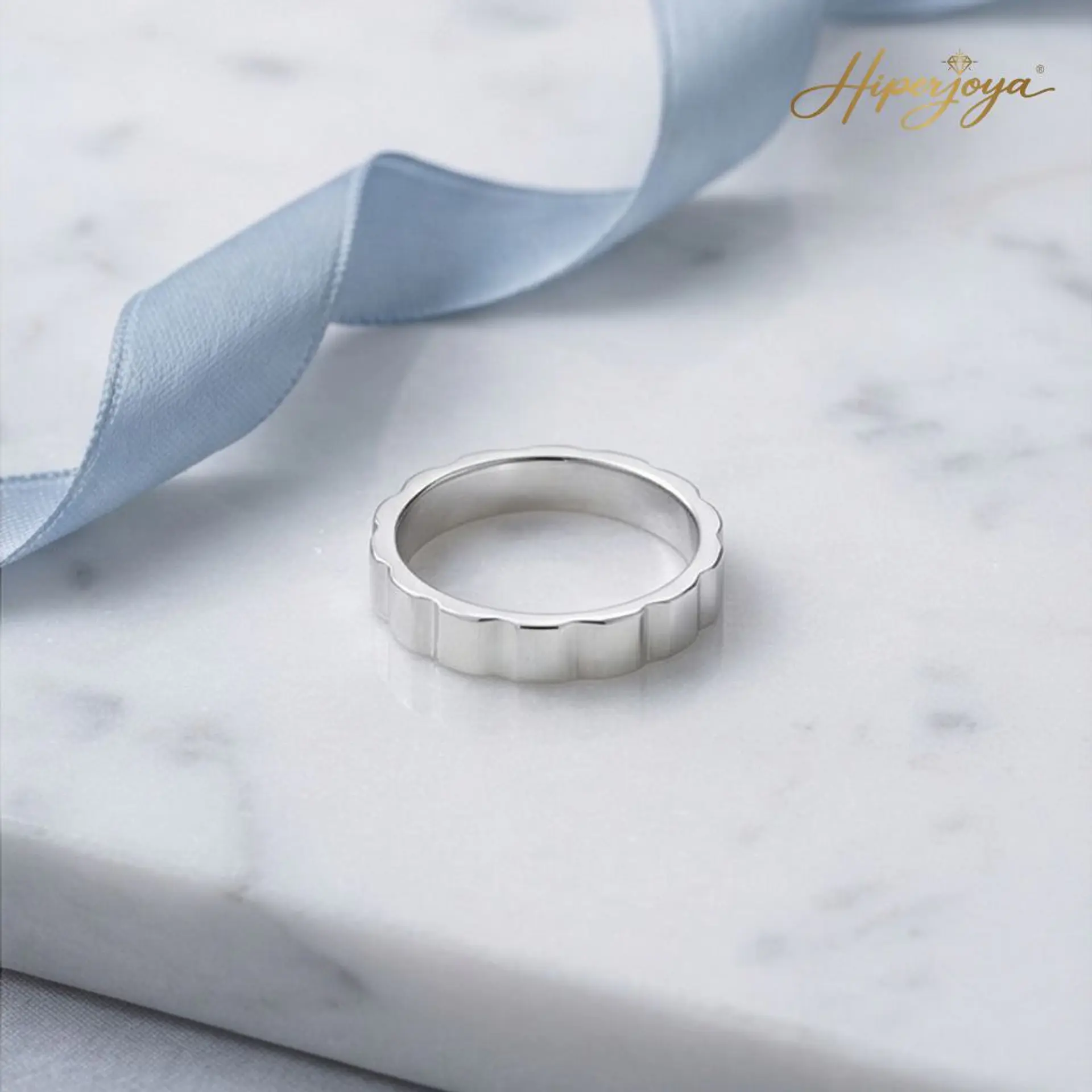 Alianza cubic oro blanco 18k 4