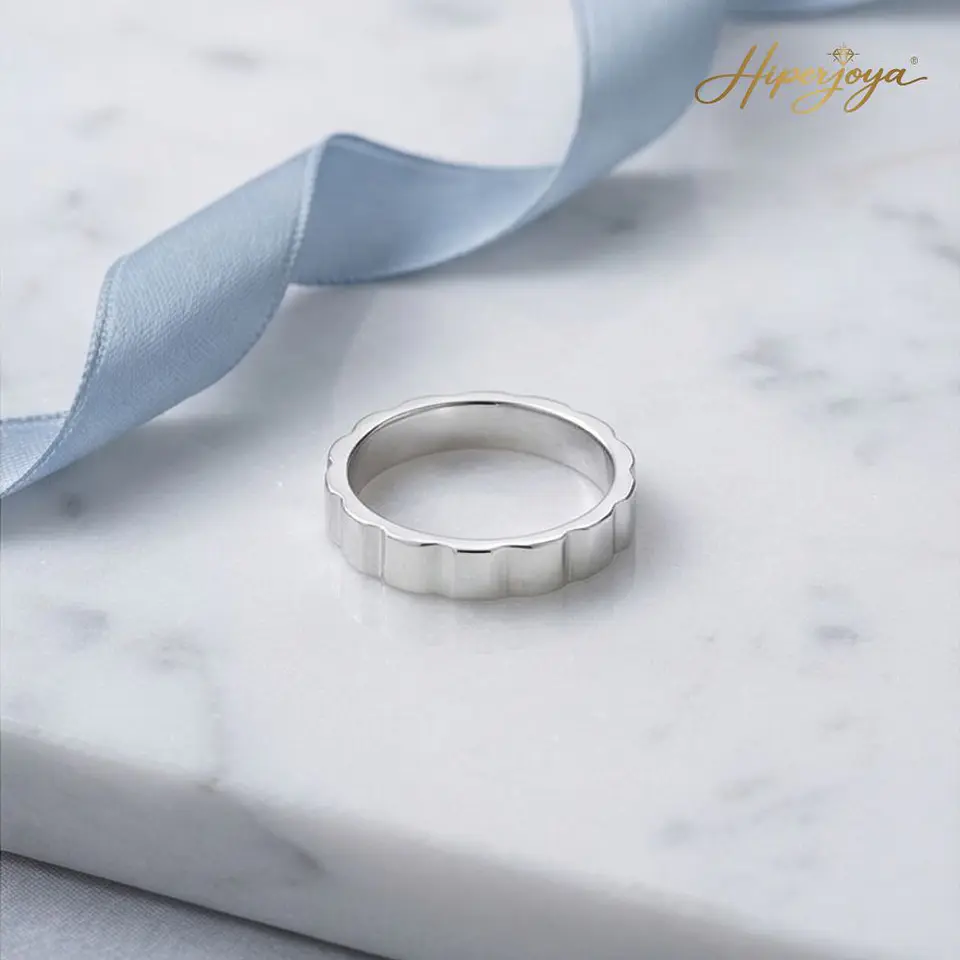 Alianza cubic oro blanco 18k 4