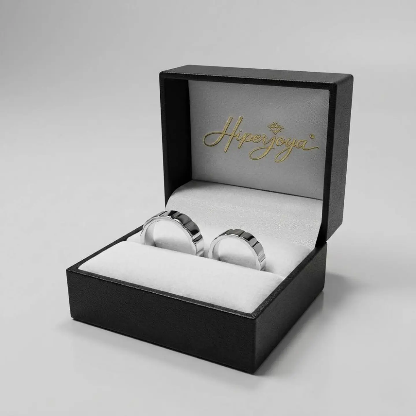 Alianza cubic oro blanco 18k 6