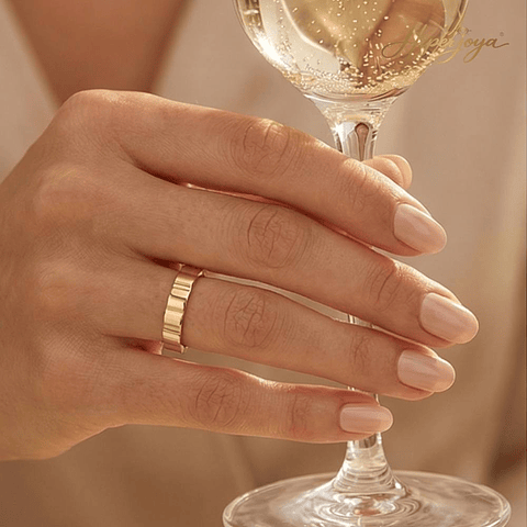 Alianza cubic de oro 18k 