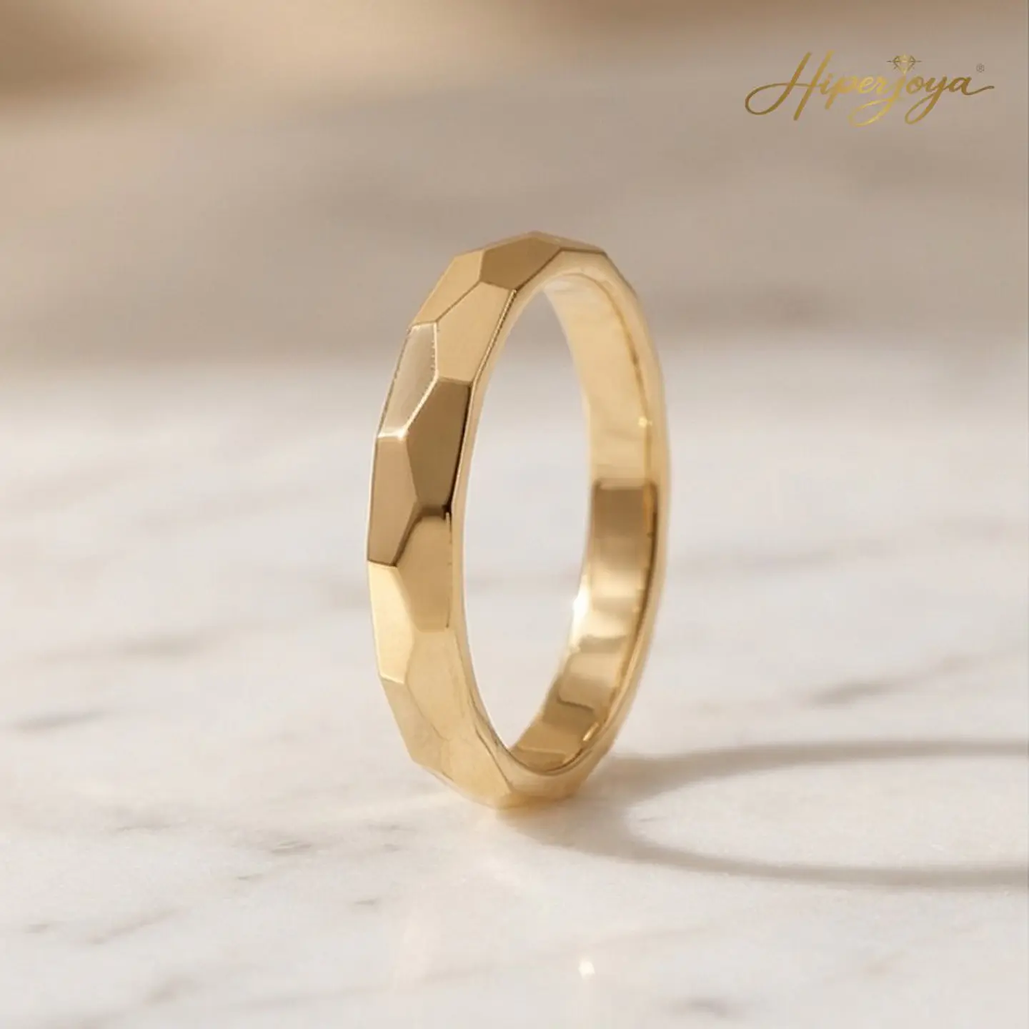 Alianza de oro 18k tallada 3