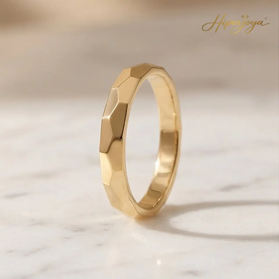 Alianza de oro 18k tallada 3