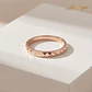 Alianza de oro rosa 18k cubic - Miniatura 4