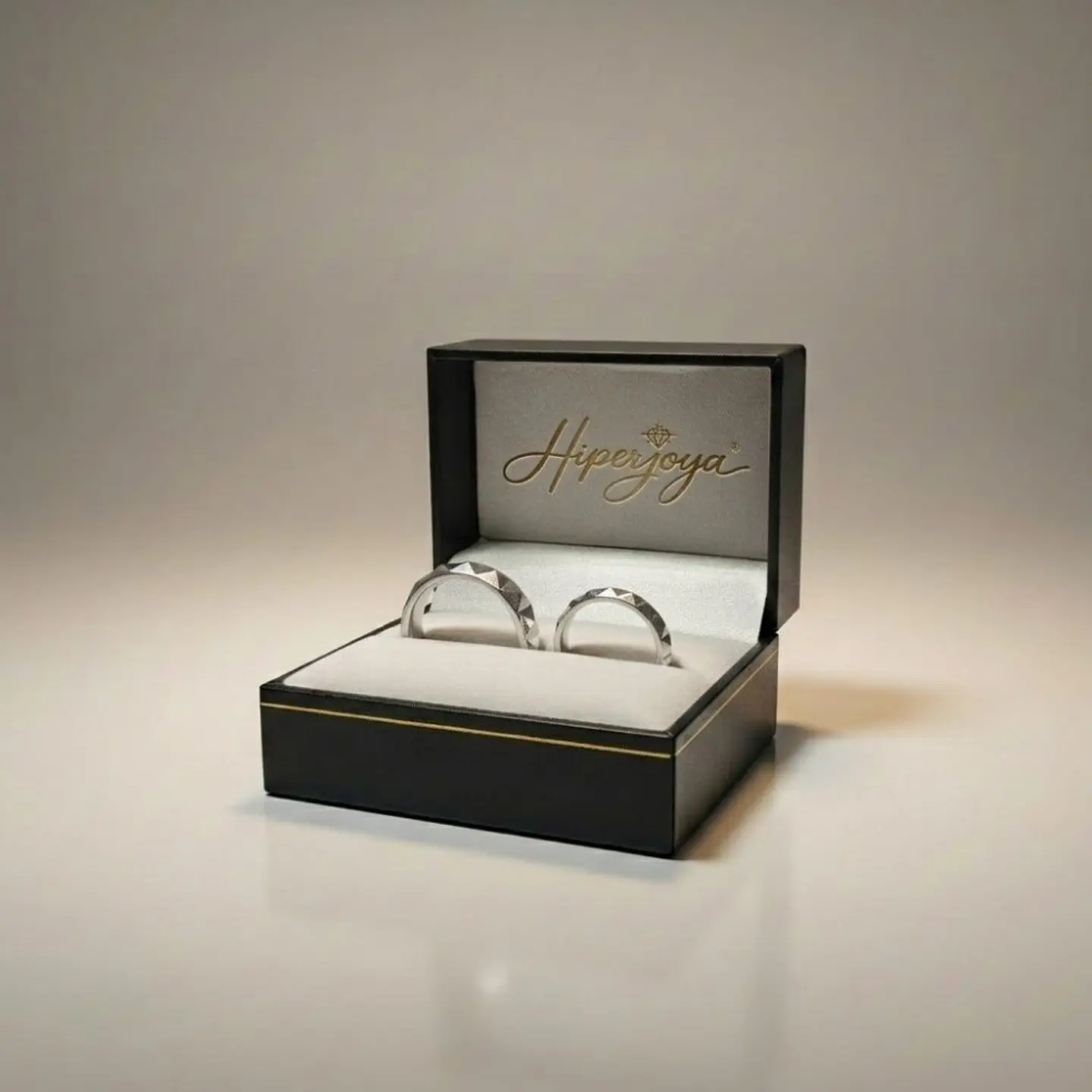 Alianza de oro blanco 18k cubic 5