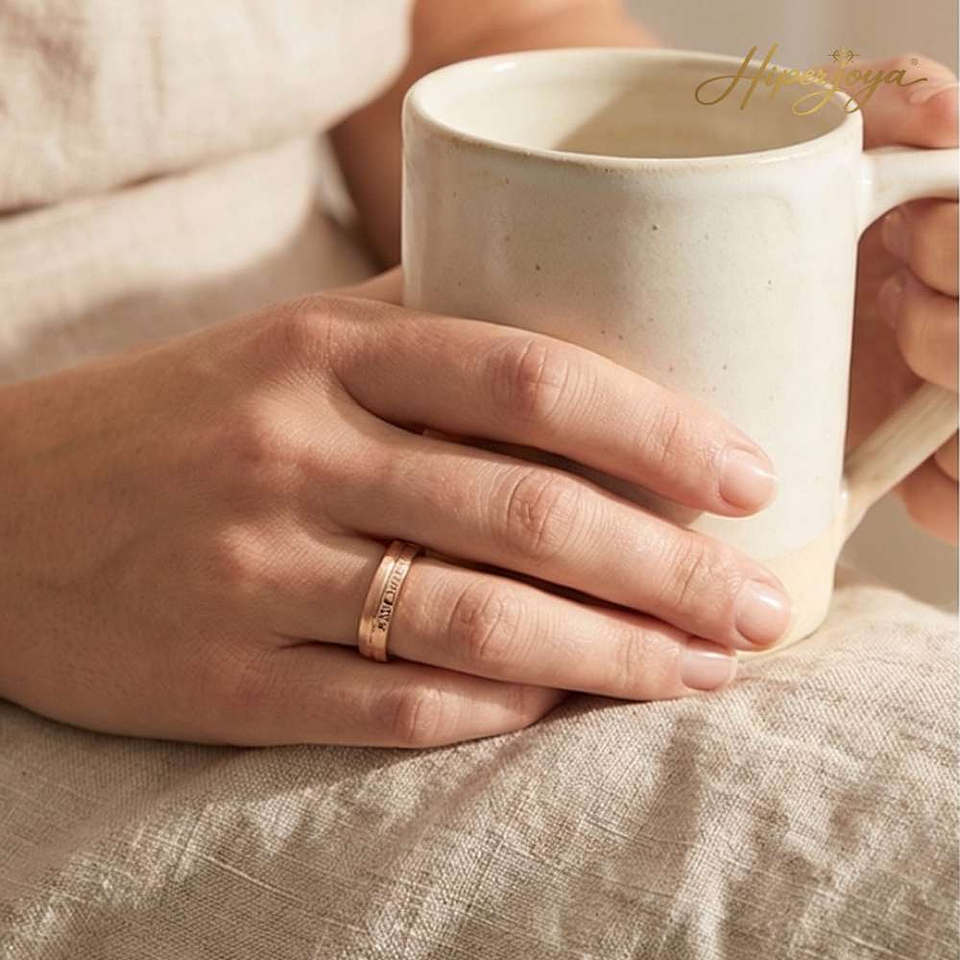 Alianza de oro 18k personalizada 7