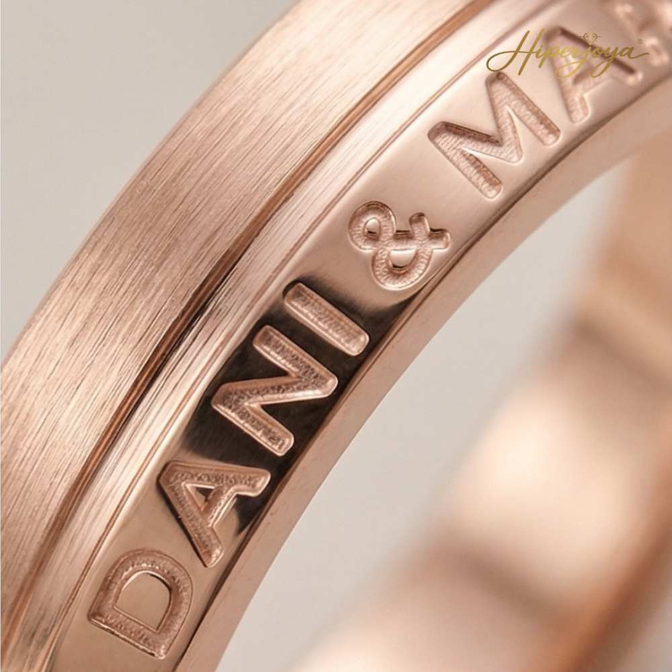 Alianza de oro 18k personalizada 8