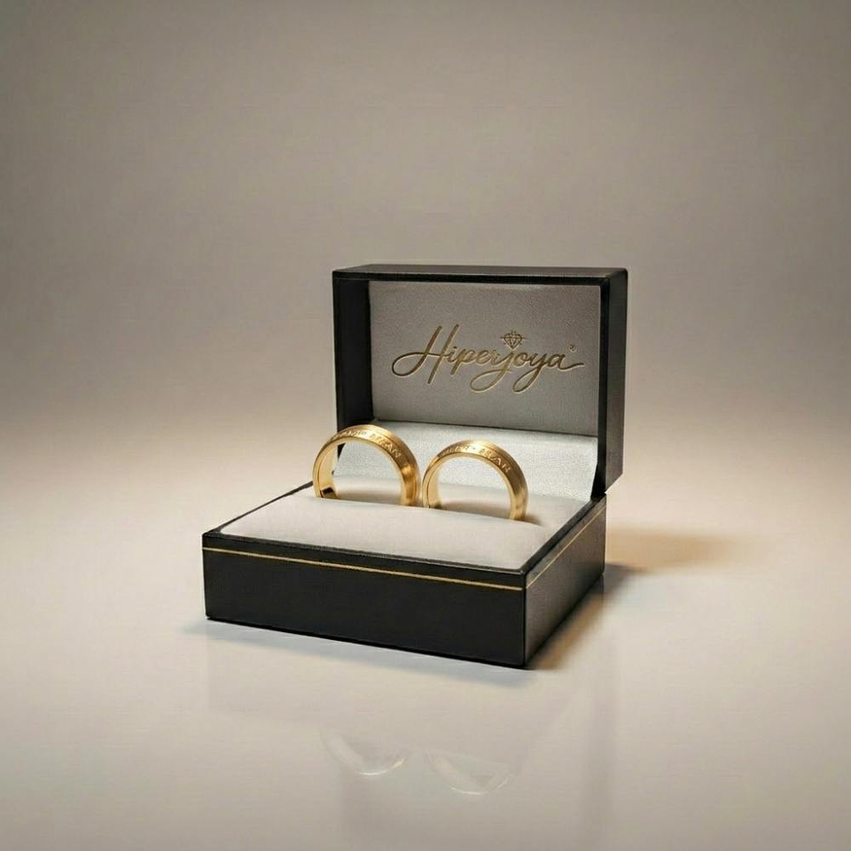 Alianza de oro 18k personalizada 14