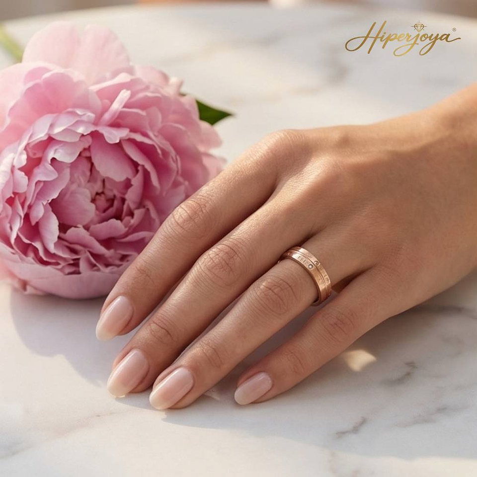 Alianza de oro 18k personalizada 22