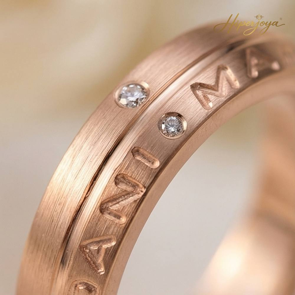 Alianza de oro 18k personalizada 23