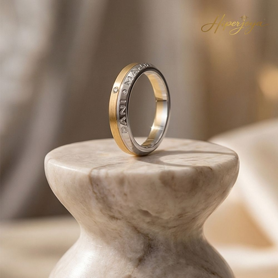 Alianza de oro 18k personalizada 45