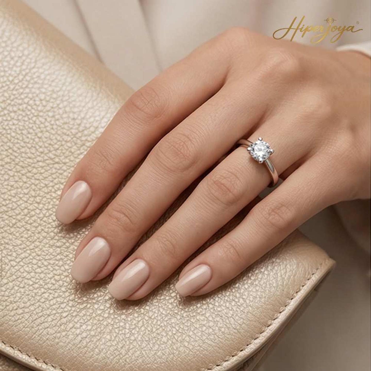 Anillo de compromiso Oro blanco 2