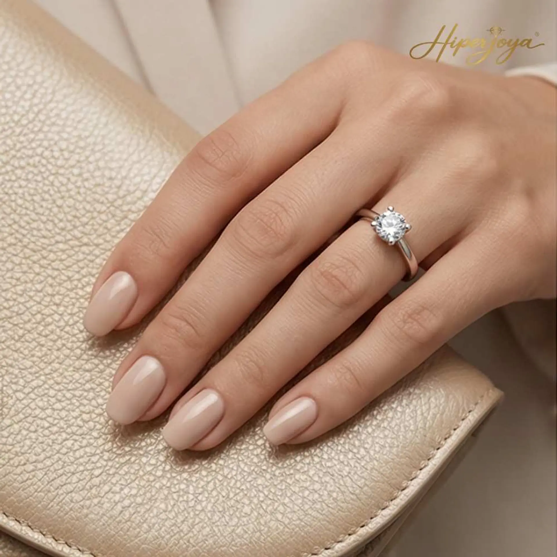 Anillo de compromiso Oro blanco 2