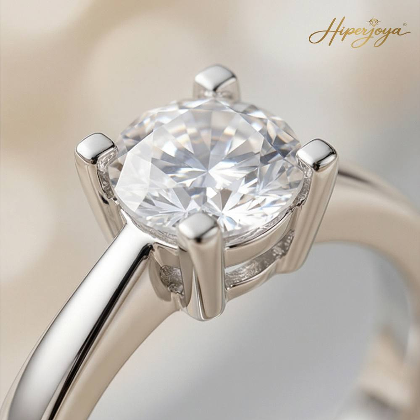 Anillo de compromiso Oro blanco 4