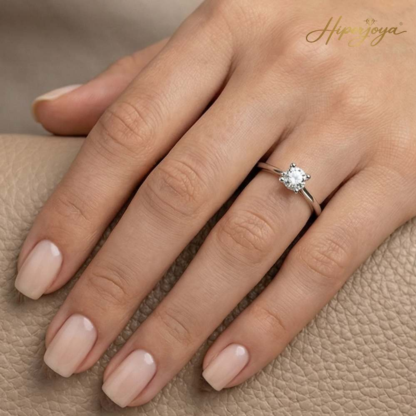 Anillo de compromiso Oro blanco 2