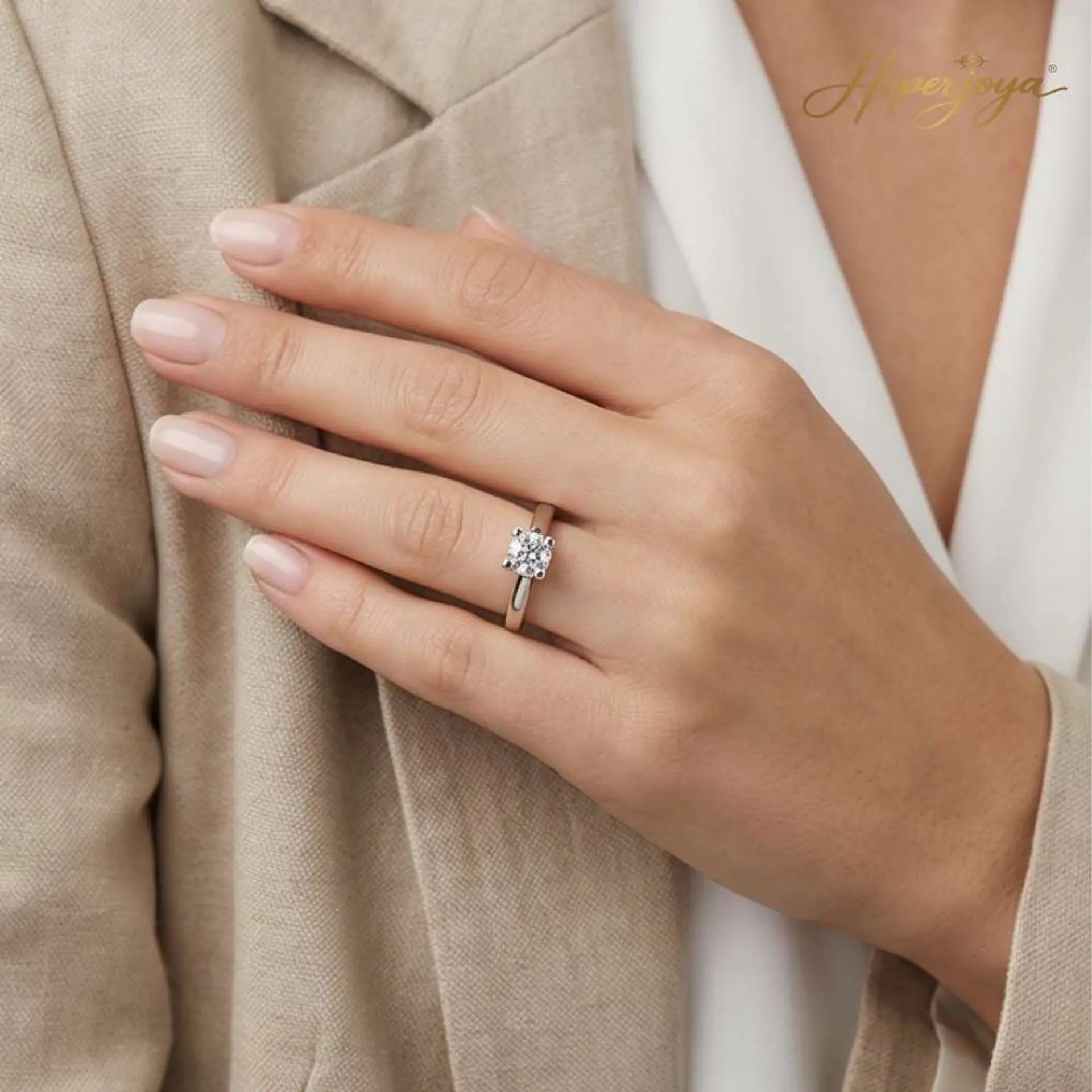 Anillo de compromiso Oro blanco 2