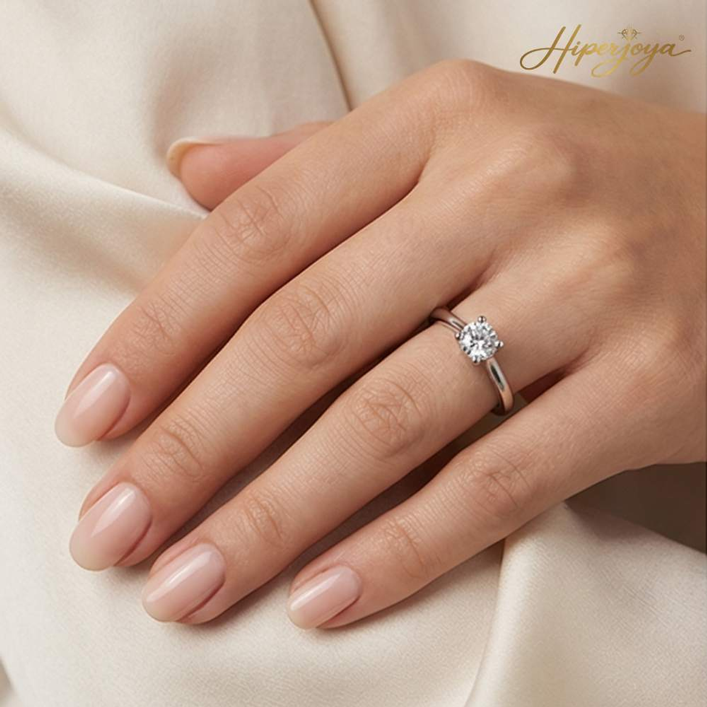 Anillo de compromiso Oro blanco 2