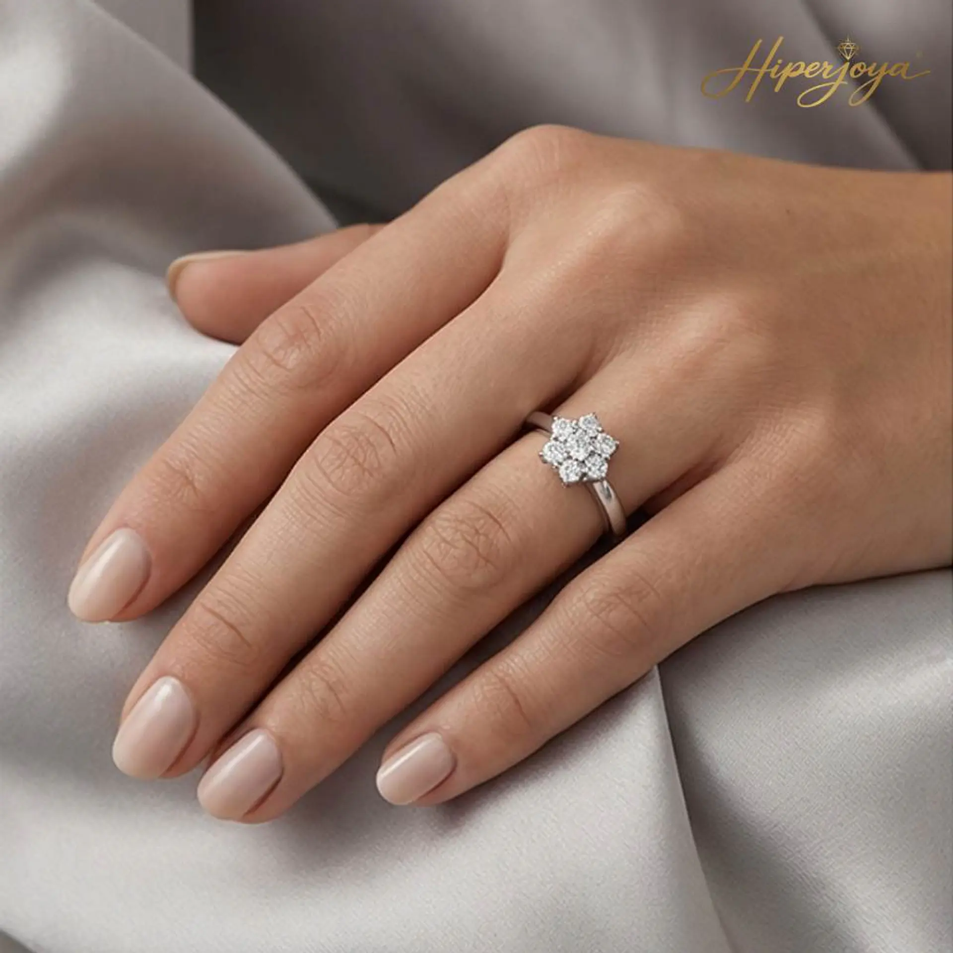 Anillo de compromiso Oro blanco 2