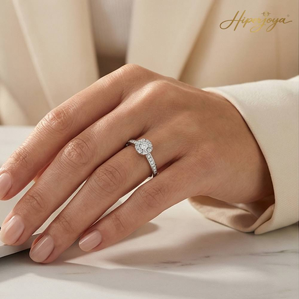 Anillo de compromiso Oro blanco 2