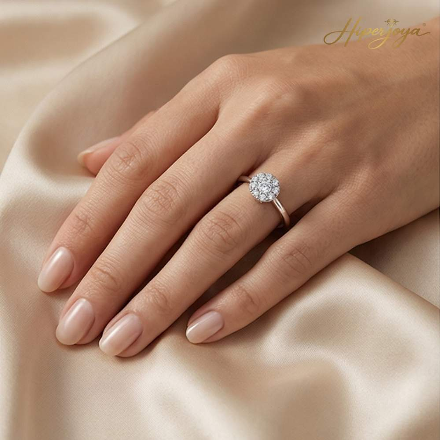 Anillo de compromiso Oro blanco 2