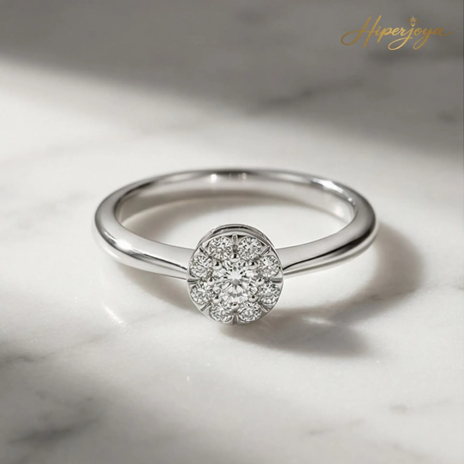 Anillo de compromiso Oro blanco 4