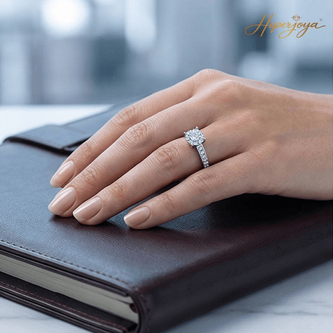 Anillo de compromiso Oro blanco