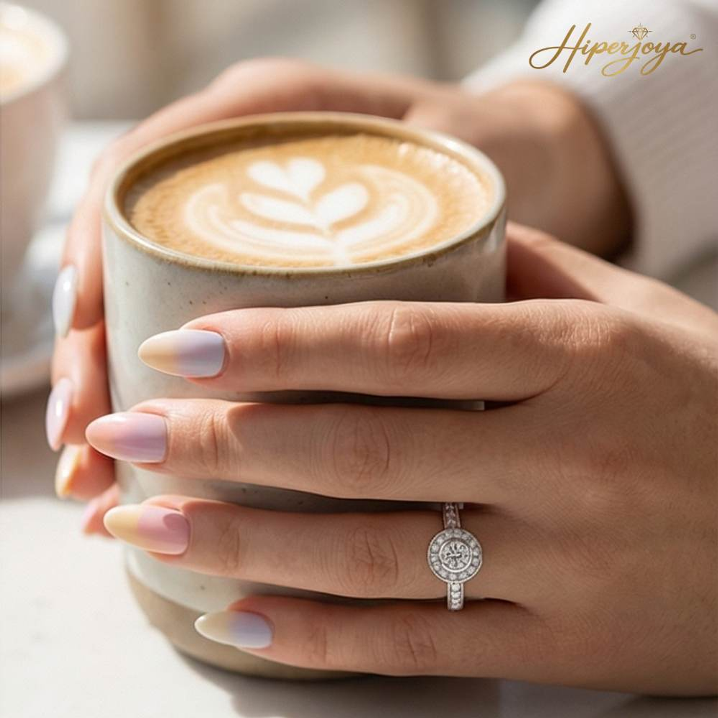 Anillo de compromiso Oro blanco 2