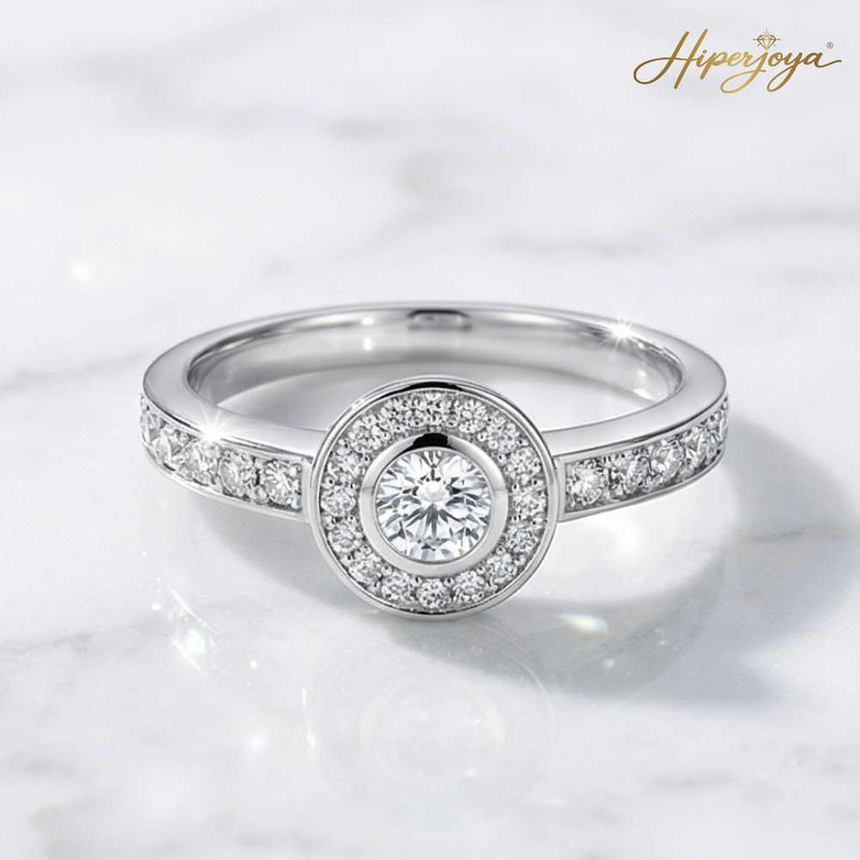 Anillo de compromiso Oro blanco 4