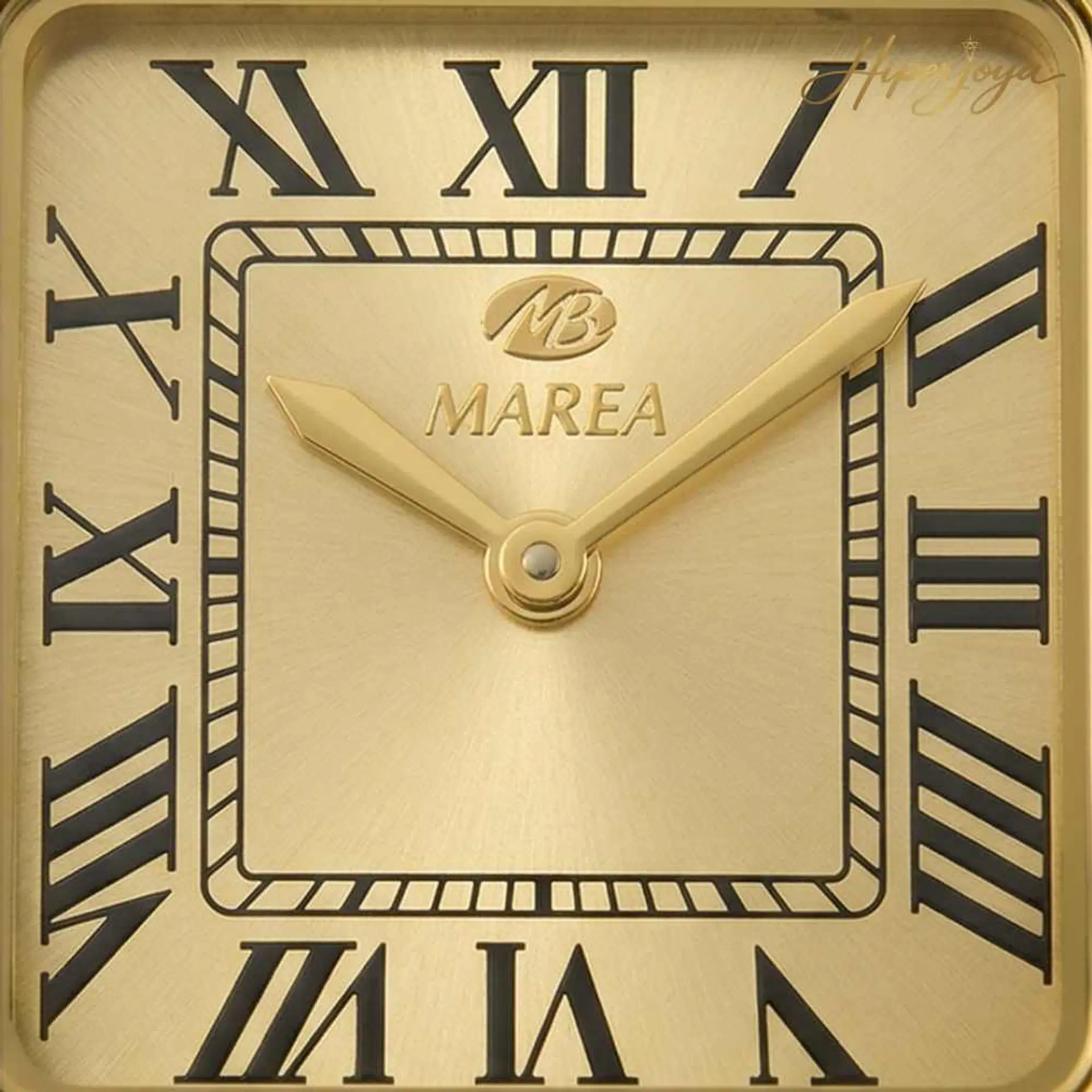 Reloj para mujer dorado clásico con detalles negros  3