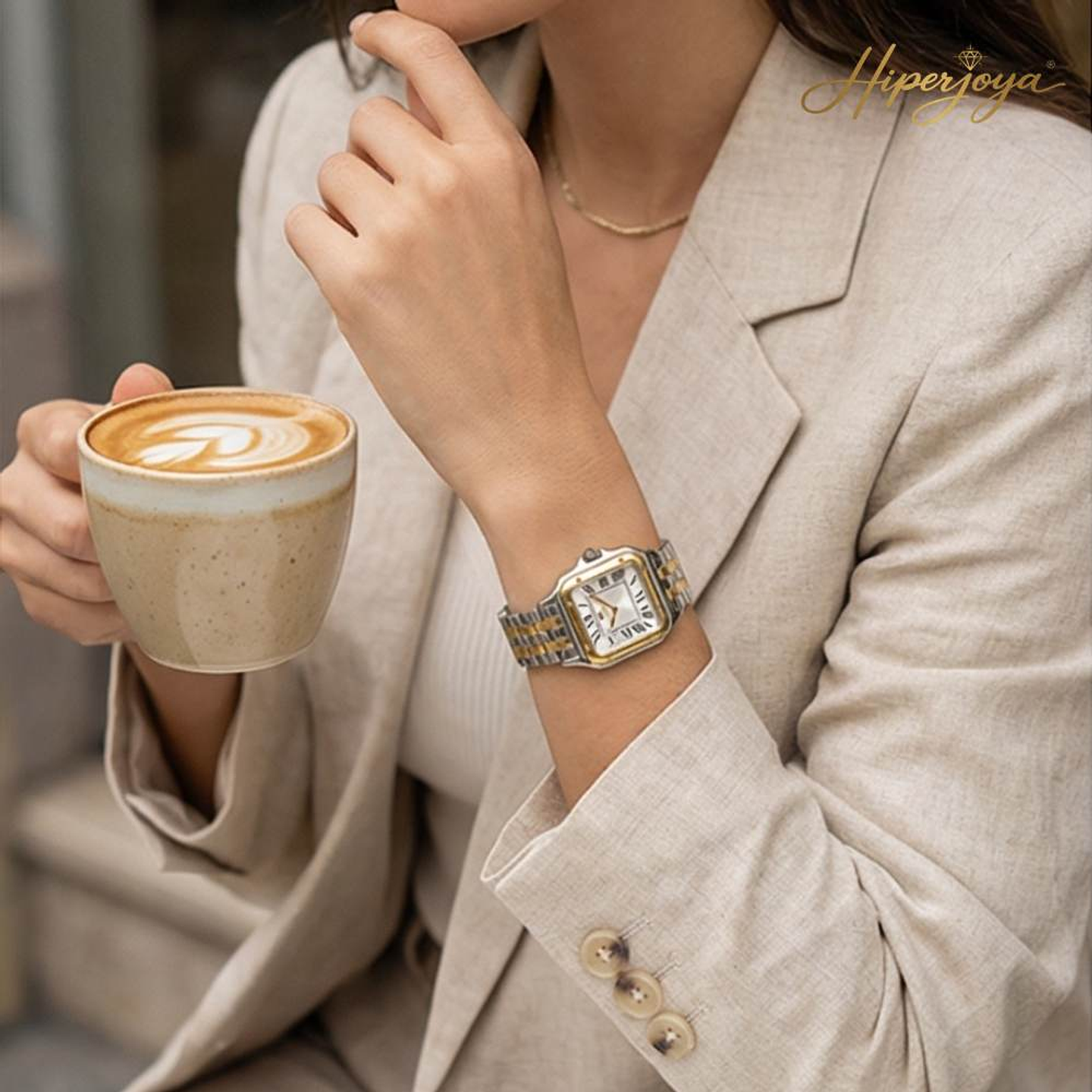 Reloj para mujer clásico combinado  2