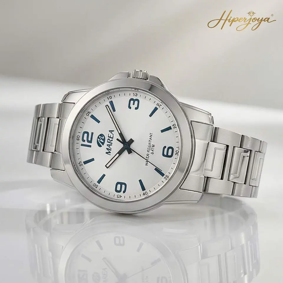 Reloj de acero tres agujas  4