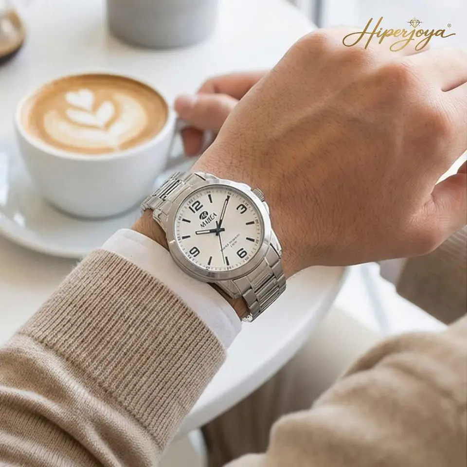 Reloj de acero tres agujas  5